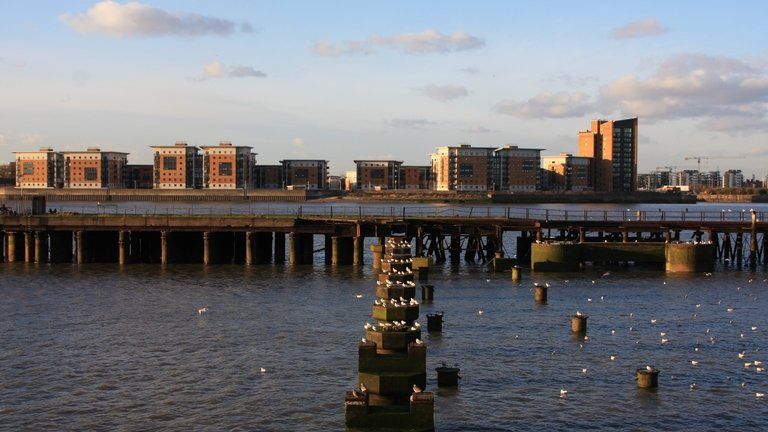 Thames at Gallions Reach in Woolwich