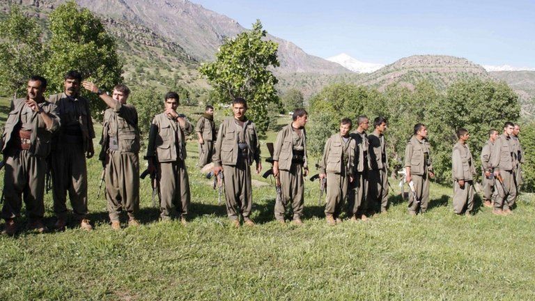 PKK rebels in the Qandil mountains in northern Iraq