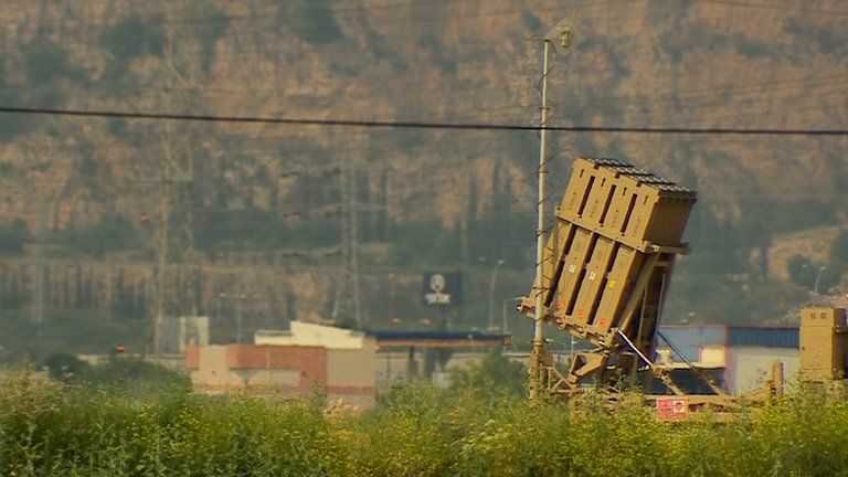 Israel's 'Iron Dome' short-range missile defence system outside Haifa