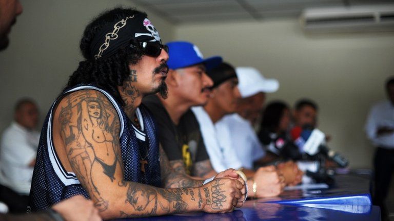 El Salvador gang leaders, media conference