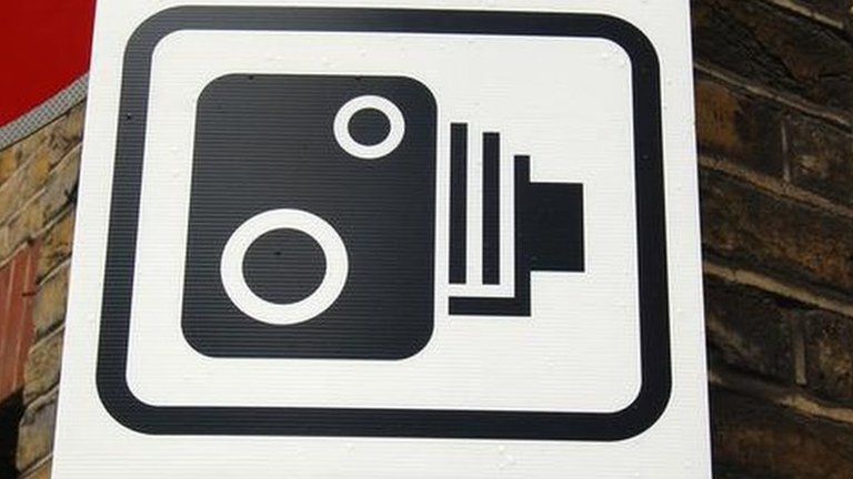 Speed camera sign