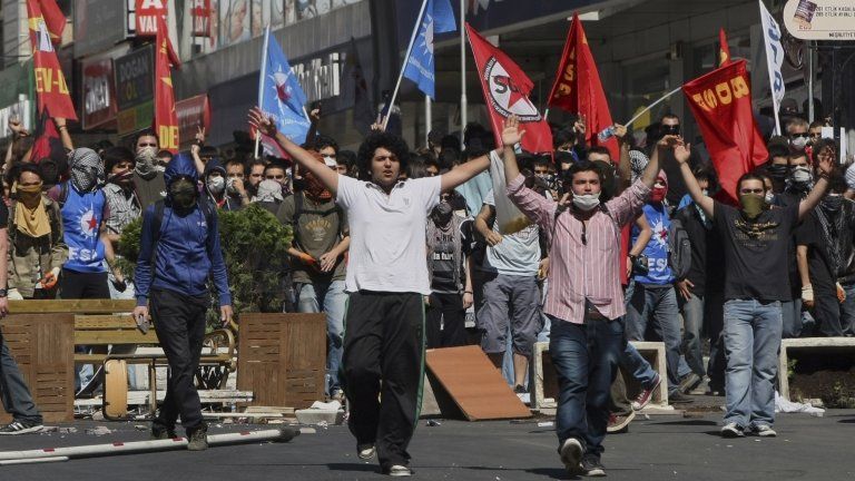 Turkish protestors