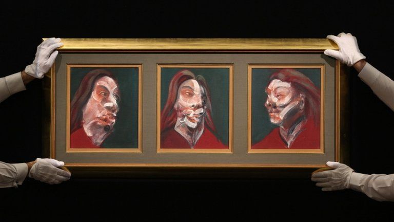 1966 triptych portrait of Isabel Rawsthorne