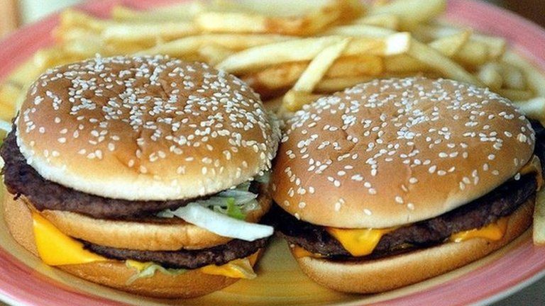 Burger and chips