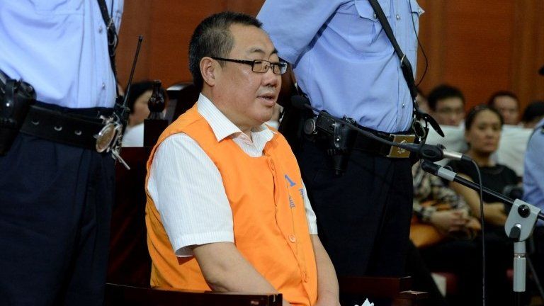 File photo: Yang Dacai at his trial at the Xi'an Intermediate People's Court in Xi'an, northwest China's Shaanxi Province, 30 August 2013
