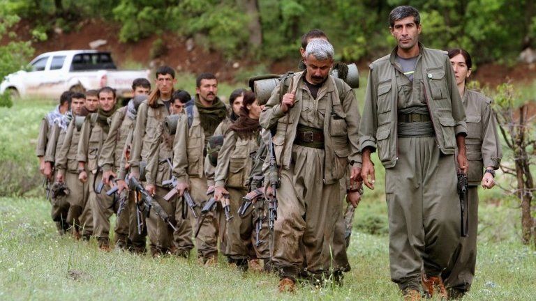 Kurdish rebels cross from Turkey into Iraq in May, 2013