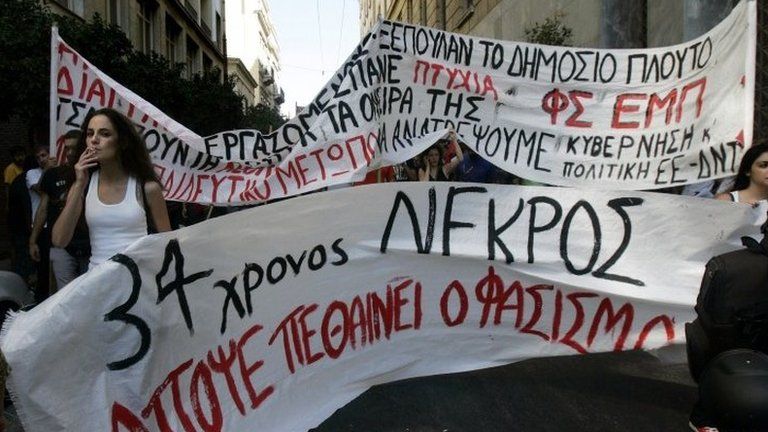 Athens protesters