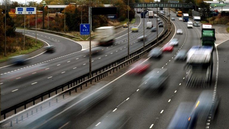 A picture of cars on a motorway