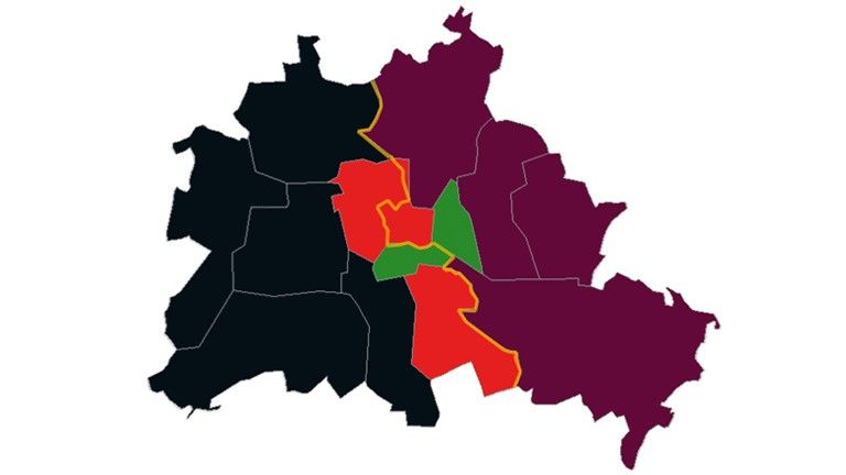 Map of Berlin voting patterns