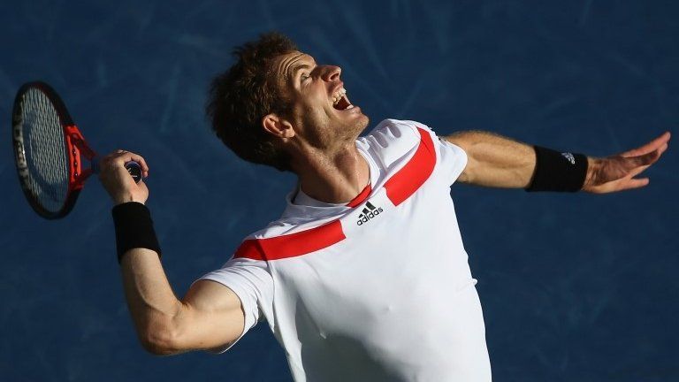 Andy Murray in action at the US Open