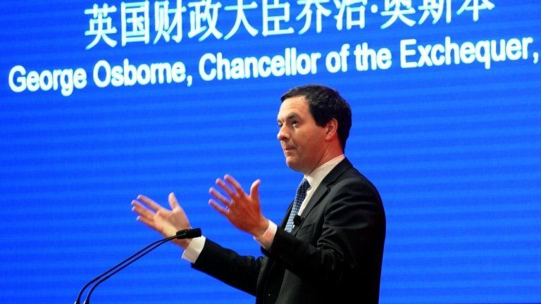 George Osborne at Peking University in Beijing