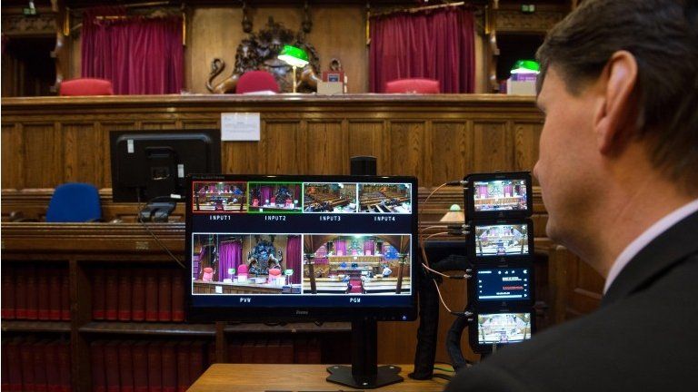 Camera monitors at the Court of Appeal