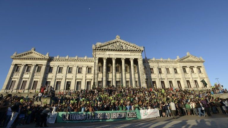 Demonstration in front of Uruguayan Congress, Montevideo