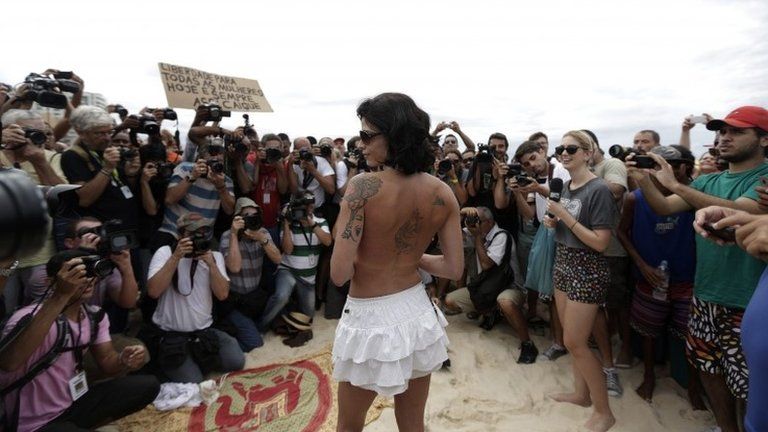 Rio topless ban protest