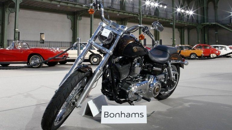 The 1,585 cc Harley Davidson Dyna Super Glide donated to Pope Francis