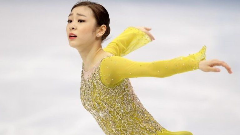 Yuna Kim of South Korea competes in the women's short programme