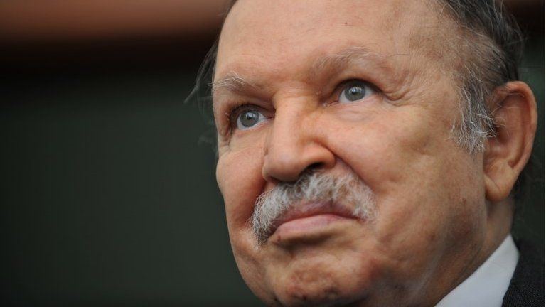 A file picture of Algerian President Abdelaziz Bouteflika listening to his South African counterpart Jacob Zuma