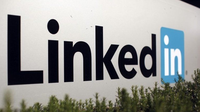 The logo for LinkedIn Corporation is seen in Mountain View, California 6 February 2013