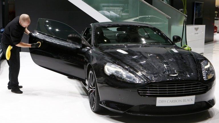 Aston Martin DB9 Coupe Carbon Black edition on display at Geneva