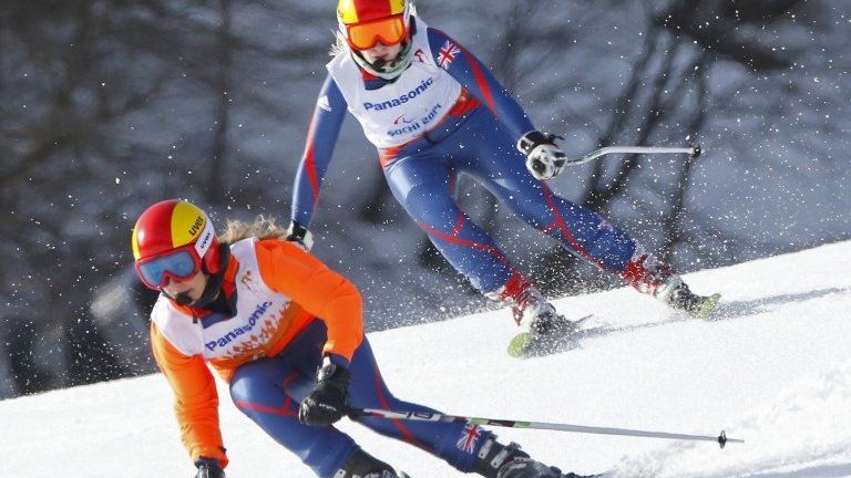 Kelly Gallagher and Charlotte Evans on the slopes