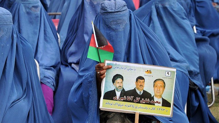 Afghan women at election rally. 8 March 2014