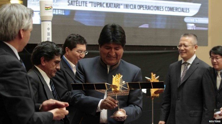 Bolivia's President Evo Morales during a ceremony at the presidential palace in La Paz on 1 April, 2014.