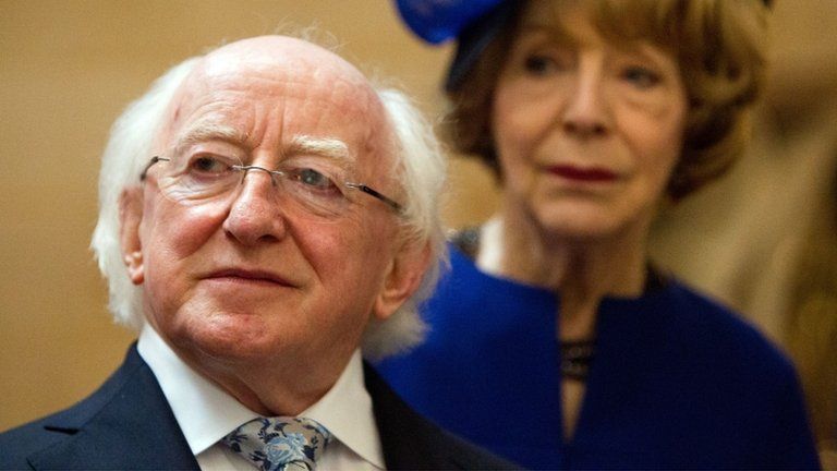 Michael D Higgins and his wife