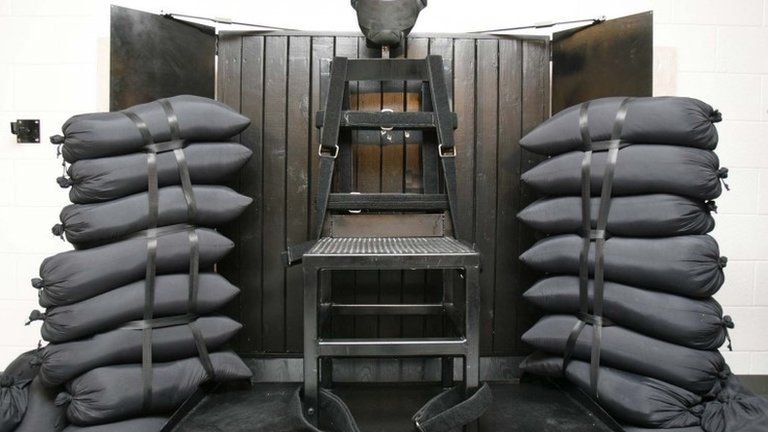 The firing squad chamber in Utah State Prison