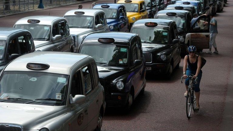 Row of taxis