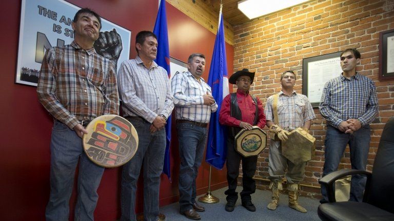 Members of the Tsilhqot'in First Nation appeared in Vancouver, British Columbia, on 26 June 2014