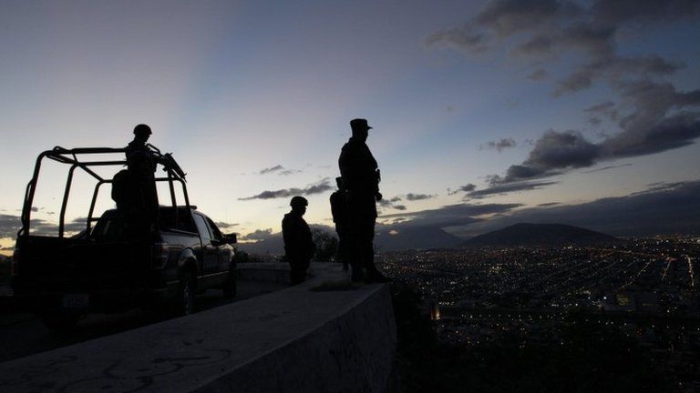 Mexican troops in Monterrey, 7 June 14
