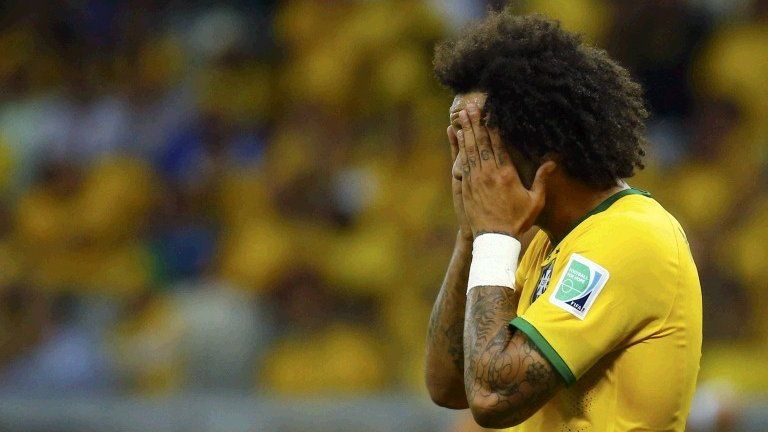 Marcelo reacts to Brazil defeat