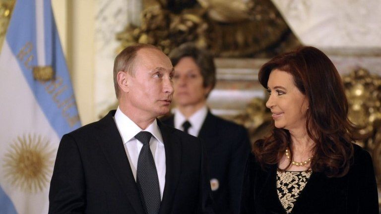 Vladimir Putin and Christina Fernandez - 12 July