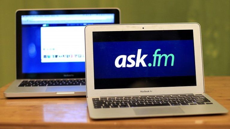 Ask.fm on a computer screen