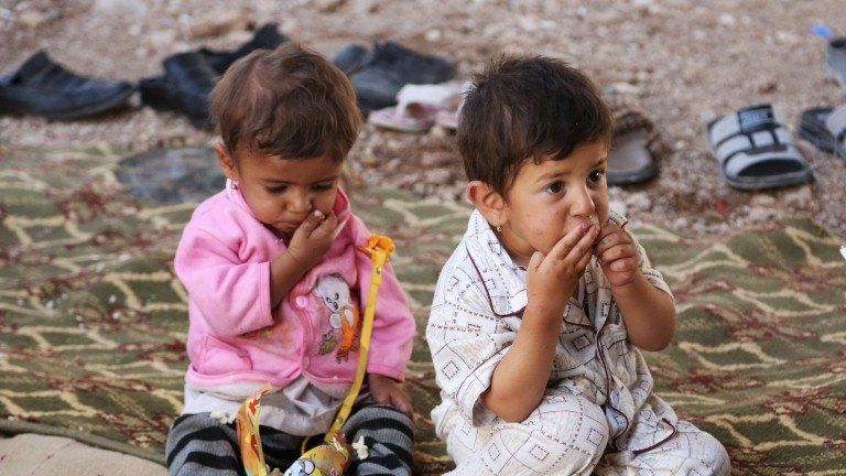 Yazidi refugee children