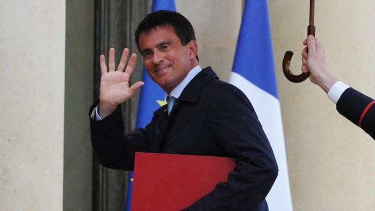 Manuel Valls at the Elysee Palace, 26 August
