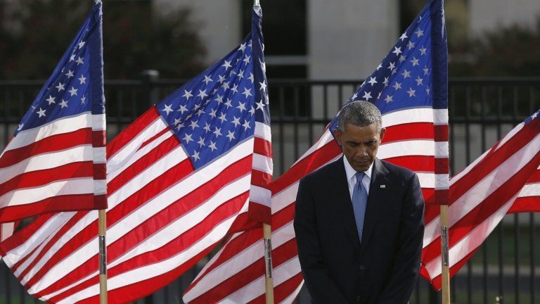 President Obama pays his respects