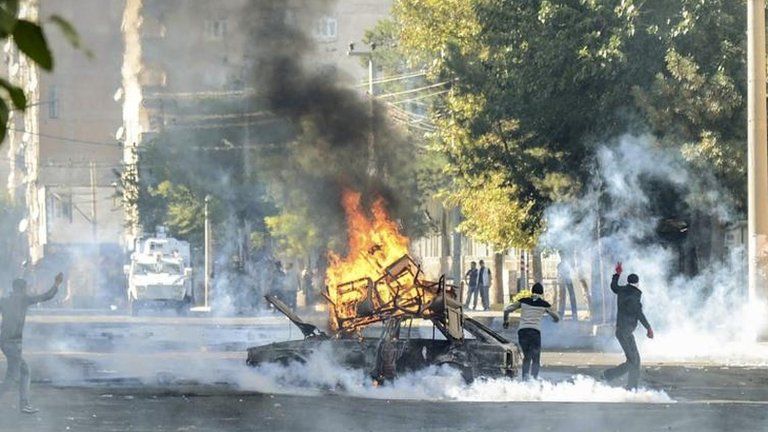Protest in Diyarbakir, 7 Oct
