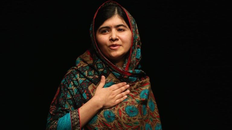 Pakistani schoolgirl Malala Yousafzai speaks in Birmingham after winning the Nobel Peace Prize - 10 October 2014