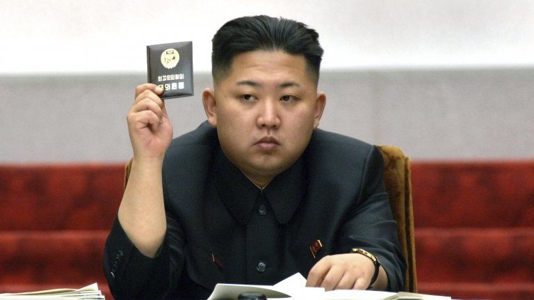 North Korean leader Kim Jong-un holds up his ballot during the fifth session of the 12th Supreme People's Assembly of North Korea at the Mansudae Assembly Hall in Pyongyang in this 13 April 2012 file photo released by the North's KCNA on 14 April 2012
