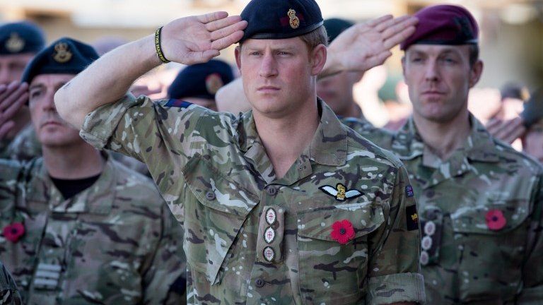 Prince Harry at service