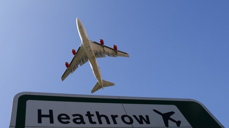 Plane taking off from Heathrow