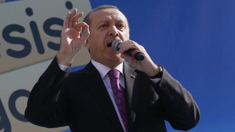 Recep Tayyip Erdogan makes a speech in Ankara, 18 November
