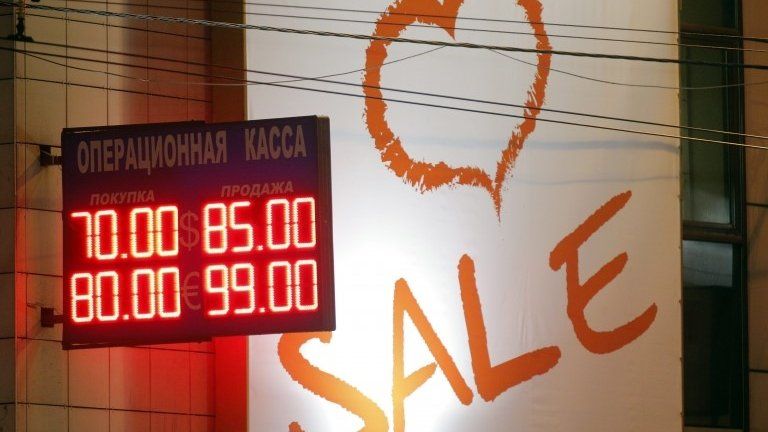 Rouble exchange rates