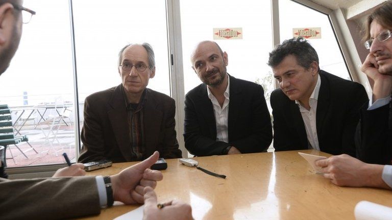 Charlie Hebdo editorial meeting, 10 January 2014