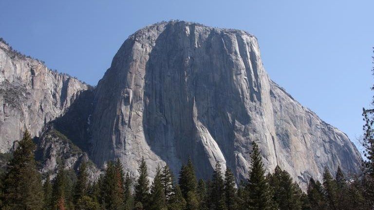 The south-west face of the 3000 feet granite monolith El Capitan