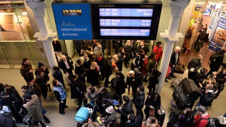 Passengers at St Pancras International