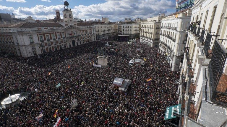 Rally at Madrid's Plaza de Sol - 31 January