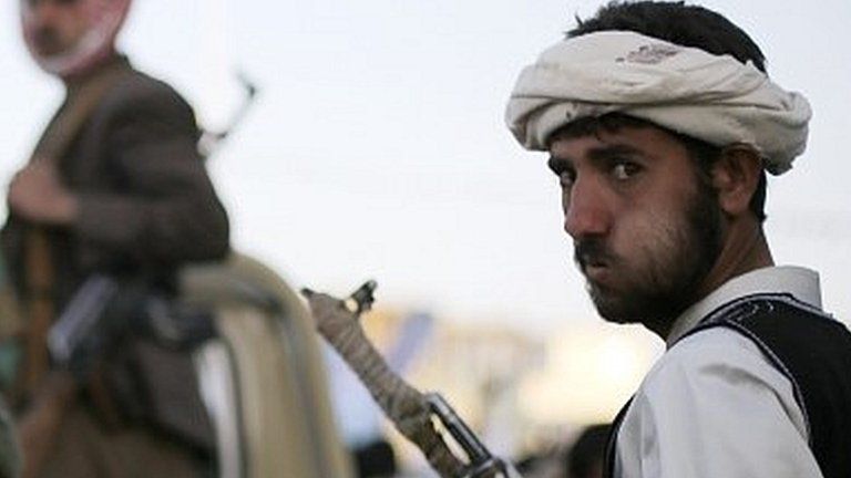 Houthi fighter in Sanaa (file photo)