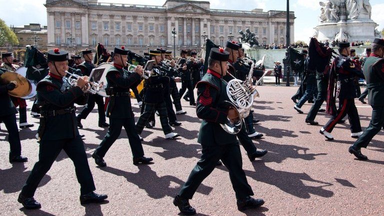 Gurkhas marching in London
